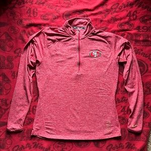 NIKE 49ers Women’s Red Quarter Zip Jacket Large